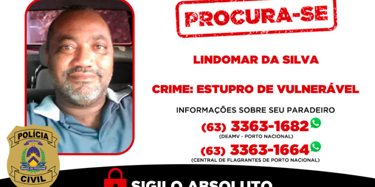 Polícia Civil do Tocantins procura dois homens investigados por crime de estupro de vulnerável