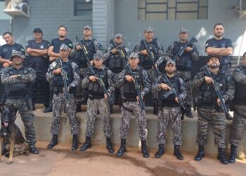 O Grupo de Operações Penitenciárias Especiais e o Núcleo de Operações com Cães atuam na Mute em prol de um ambiente mais seguro dentro das unidades penais Crédito: Divulgação Seciju/Governo do Tocantins