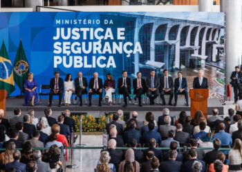 O novo ministro da Justiça e Segurança Pública, Ricardo Lewandowski, foi empossado nesta quinta-feira, 1° de fevereiro