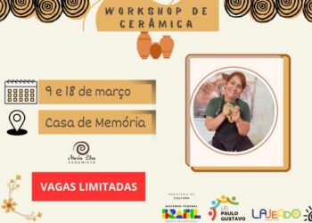 Lei Paulo Gustavo: Workshop Memórias que Modelam de Cerâmica abrem inscrições em Lajeado-TO.