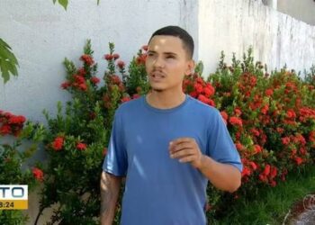 Mecânico está com bala alojada no olho há mais de um ano — Foto: Reprodução/TV Anhanguera