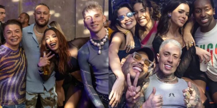 Anitta compartilha fotos dos famosos em sua festa de aniversário