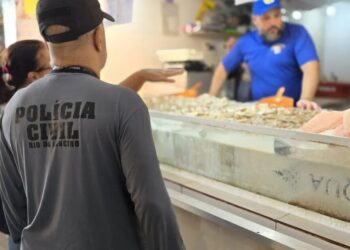 Ação da Polícia Civil visa verificar o comércio de pescados na Semana Santa Divulgação/Polícia Civil