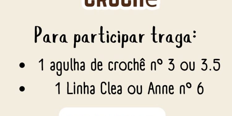 Casa de Memória de Lajeado realiza oficina gratuita de crochê neste sábado.