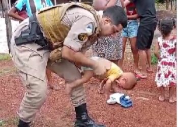 Em ação rápida, Polícia Militar salva bebê que estava engasgado em Campos Lindos do Tocantins