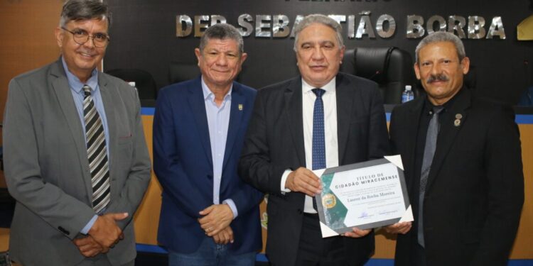 Vice Governador Laurez Moreira é homenageado em Miracema
