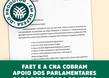 PROJETOS DE LEI QUE TIVERAM VETOS DA PRESIDÊNCIA DA REPÚBLICA IMPACTAM O AGRONEGÓCIO BRASILEIRO.
