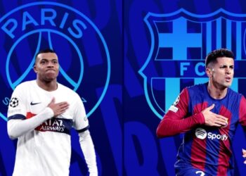 PSG e Barcelona se enfrentam na Champions League Foto: Divulgação/ Champions League X