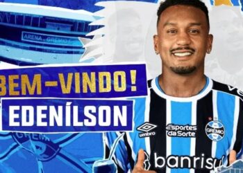 Edenílson foi anunciado como reforço do Grêmio nesta sexta-feira (19) Grêmio/Divulgação