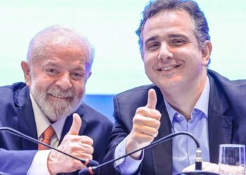 Lula elogiou Pacheco e lembrou que senador é um nome forte para o governo de Minas Gerais em 2026 08/02/2024 - Ricardo Stuckert/PR