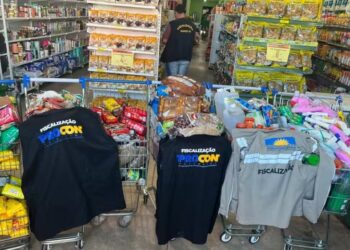 Itens apreendidos em supermercado de Lagoa da Confusão — Foto: Divulgação/Procon