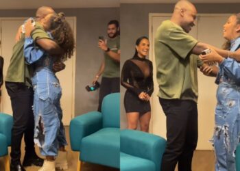 Ex-BBB Pitel, compartilhou vídeo de seu encontro com Thiaguinho Reprodução/Instagram