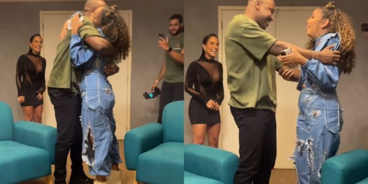 Ao lado de Rodriguinho, Pitel conhece Thiaguinho: “Que honra”