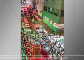 Tumulto se formou na comunicade de Paraisópolis após ação da Rota que terminou com um morto Reprodução/Redes Sociais