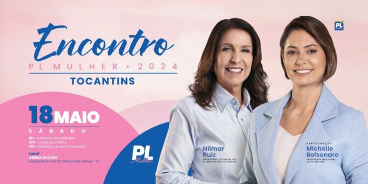 Encontro do PL Mulher em Palmas com Michelle Bolsonaro já conta com mais de 1,5 mil pessoas inscritas