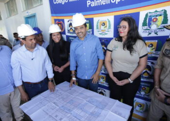 Governador e secretário da Educação visitam obras de reformas e melhorias em Colégio Militar de Palmeirópolis
