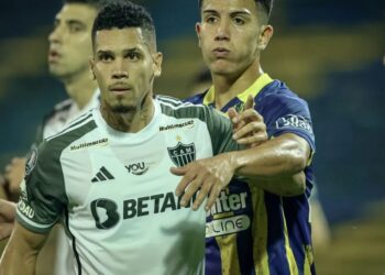 Paulinho marcou o gol da vitória do Atlético-MG sobre o Rosario Central Pedro Souza / Atlético