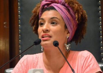 A vereadora Marielle Franco em sessão da Câmara do Rio de Janeiro em maio de 2017 Foto: Reprodução/Facebook