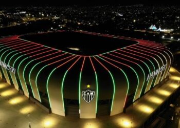 Arena MRV com as cores do Rio Grande do Sul Daniela Veiga/Atlético