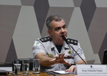 Coronel Jorge Eduardo Naime, ex-comandante da Polícia Militar do Distrito Federal, em depoimento na CPMI do 8 de janeiro