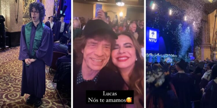 Luciana Gimenez e Mick Jagger vão a formatura do filho em Nova York