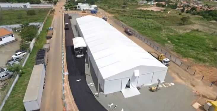 Modelo de como serão as cidades provisórias no Rio Grande do Sul
Crédito: Divulgação/Governo do Rio Grande do Sul