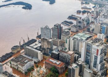 Sobrevoo em Canoas, Canoas - RS. Foto: Ricardo Stuckert / PR
