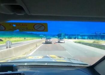 Perseguição cinematográfica: bandidos arremessam tabletes de maconha em direção de viatura no Paraná / PRF