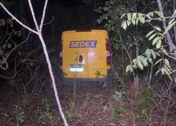 Van dos Correios é roubada e criminosos abandonam mercadorias na mata, diz polícia