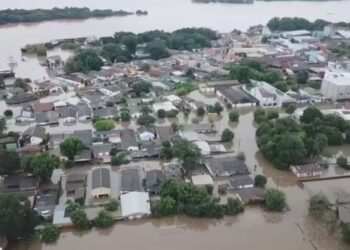 Cidades no Rio Grande do Sul estão sob inundações — Foto: Reprodução/TV Globo