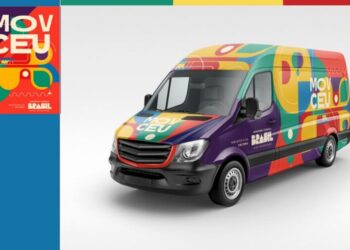 O MovCeu é um veículo tipo van/furgão adaptado e equipado para servir como equipamento cultural itinerante no estado