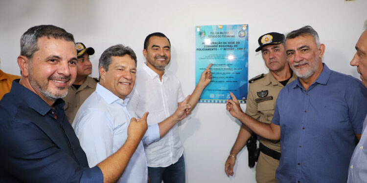 Em Paraíso do Tocantins, governador Wanderlei Barbosa inaugura sede do Comando Regional de Policiamento