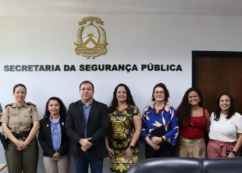 Secretário Wlademir Mota Oliveira recebeu os representantes do Ministério dos Direitos Humanos em seu gabinete - Vania Machado/Governo do Tocantins