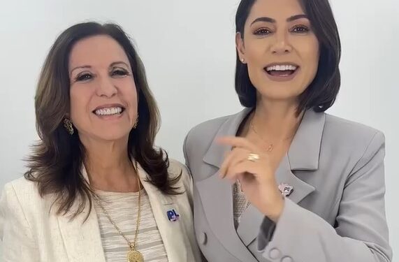 Ao lado de Nilmar Ruiz, Michelle Bolsonaro convida tocantinenses para o Encontro do PL Mulher em Palmas no dia 8 de junho