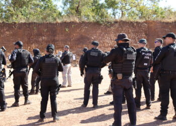 Treinamento intensivo contou com simulações específicas como emboscadas e confrontos em ambientes de mata - Larissa Mendes/ Governo do Tocantins