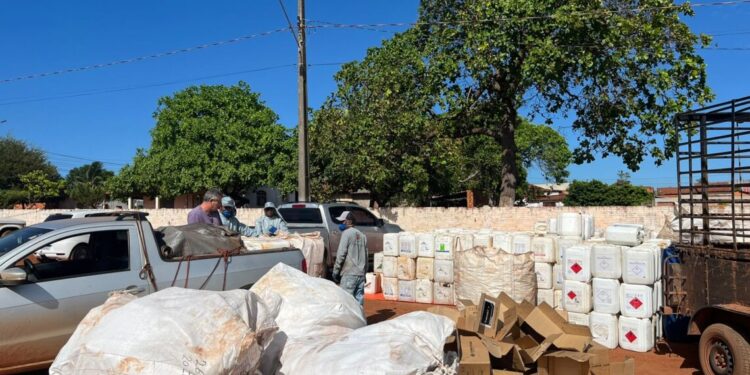 Com apoio do Governo do Tocantins, projeto de RI recebe 8,5 toneladas de embalagens vazias de agrotóxicos na primeira quinzena de junho