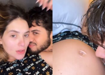 Zé Felipe conversou com José Leonardo, bebê que Virginia carrega na barriga Reprodução/X