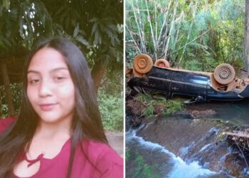 Gabriele Marques de Araújo, de 16 anos, morreu após carro cair de ponte — Foto: Arquivo pessoal/ Divulgação/ Bombeiros