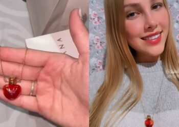 Depois de mostrar o presente, o filho de Andressa Urach mostrou a namorada usando o presente Instagram/Reprodução