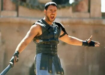 Russell Crowe em "Gladiador" (2000) Divulgação/Universal