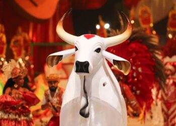 Boi Garantido em apresentação no Festival de Parintins 2023 Lucas Silva/Secom AM