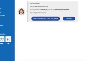Passo 1: Acesse a Página do Participante e selecione o botão “Inscrição” Crédito: Reprodução