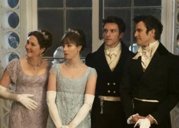 Lady Violet, Eloise, Anthony e Benedict em "Bridgerton" Reprodução/ Netflix