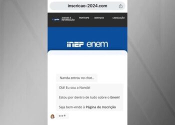 Página falsa do Enem criada por golpistas Reprodução