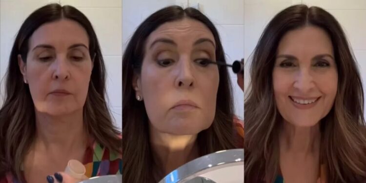 Fátima Bernardes posta vídeo testando maquiagem: “Para fazer bonito em Paris”