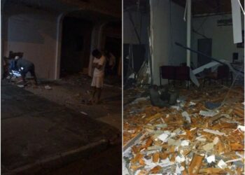 Criminosos explodiram banco para atrair a polícia — Foto: Divulgação