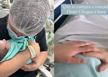 Cantor Conrado compartilhou uma homenagem após o falecimento de seu filho recém-nascido Reprodução/Instagram