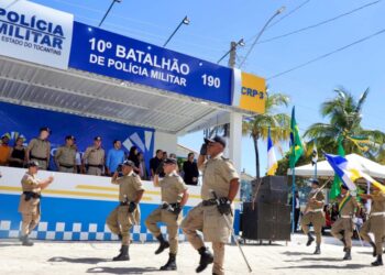 Em maio, o governador Wanderlei Barbosa inaugurou reforma do 10º Batalhão, na cidade de Arraias (Crédito foto: Antonio Gonçalves/Governo do Tocantins)