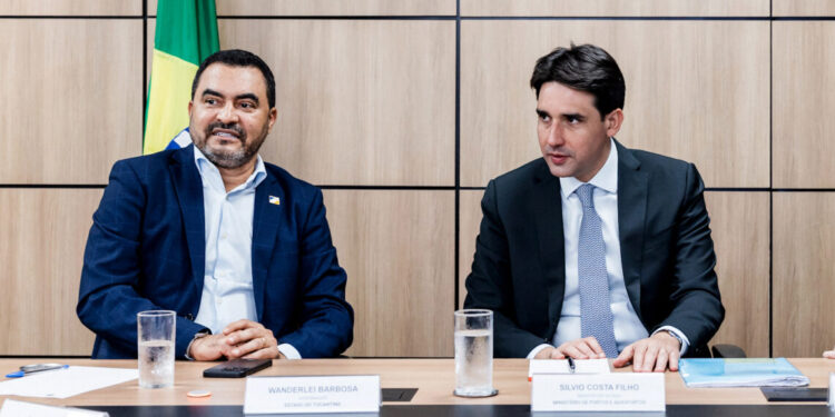 Governador Wanderlei Barbosa participa de agenda oficial com ministro de Portos e Aeroportos, Silvio Costa Filho, nesta segunda-feira, 22