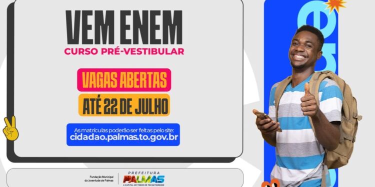 Abertas as inscrições para o Vem Enem 2024 com 750 vagas disponíveis até o dia 22 de julho